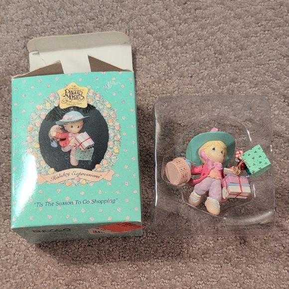 Precious Moments 1994 Holiday Figurine Ornament 550817 EUC VTG - Picture 1 of 12
